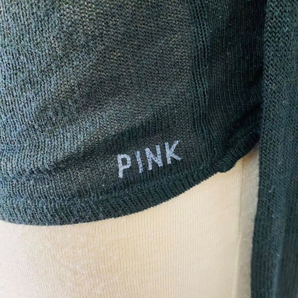 Victoria’s Secret PINK low back black studded bling sweater size xs - Picture 2 of 4